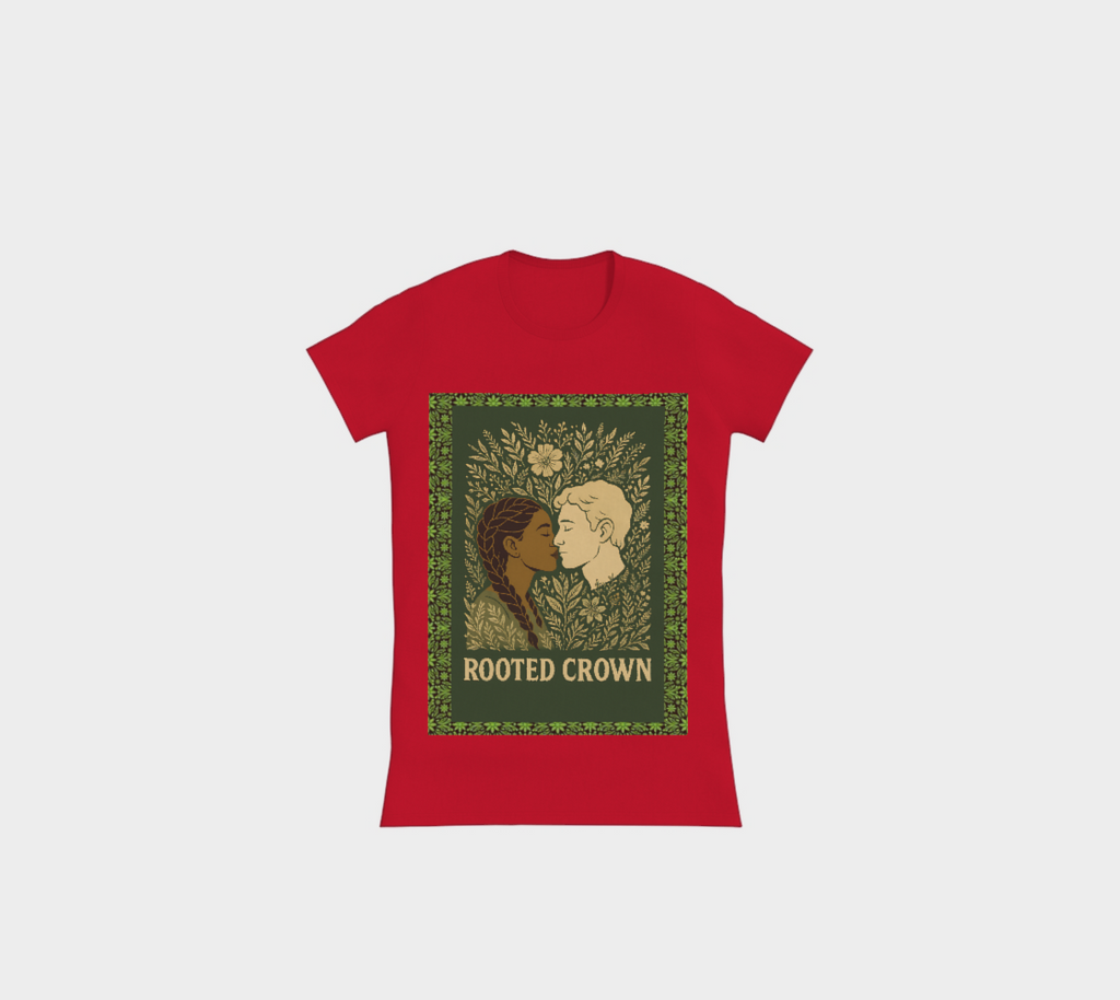 Red Rooted Crown Slimfit T-Shirts