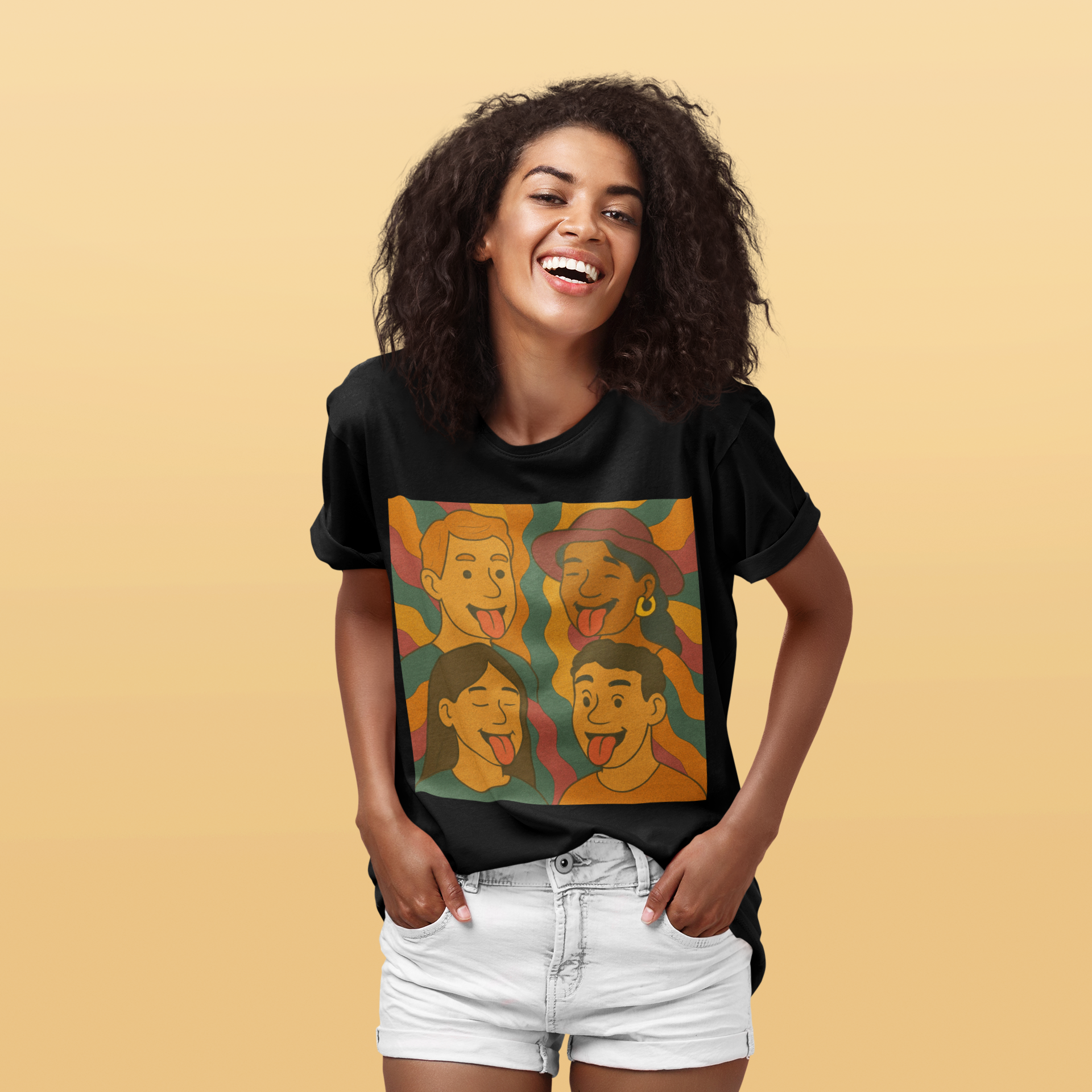 Unisex Graphic T-Shirt - Silly Faces Squad