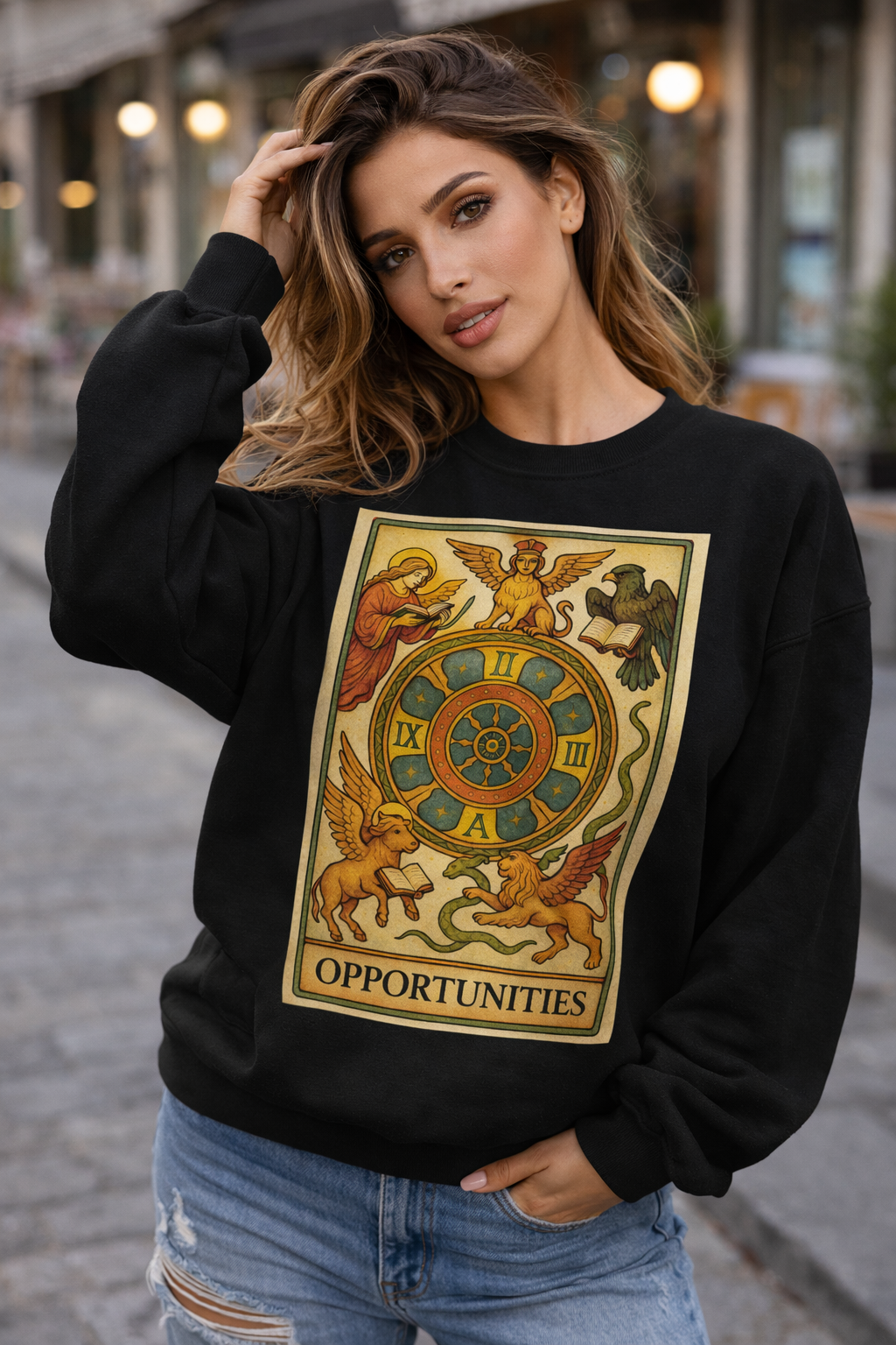 Unisex Sweatshirt - Tarot- Wheel of Fortune