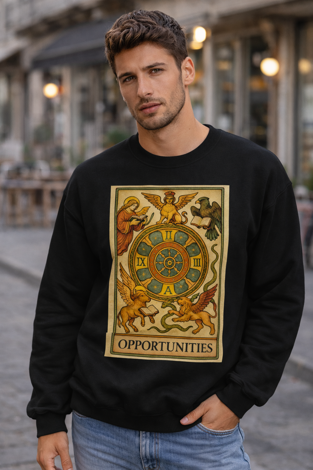 Unisex Sweatshirt - Tarot- Wheel of Fortune