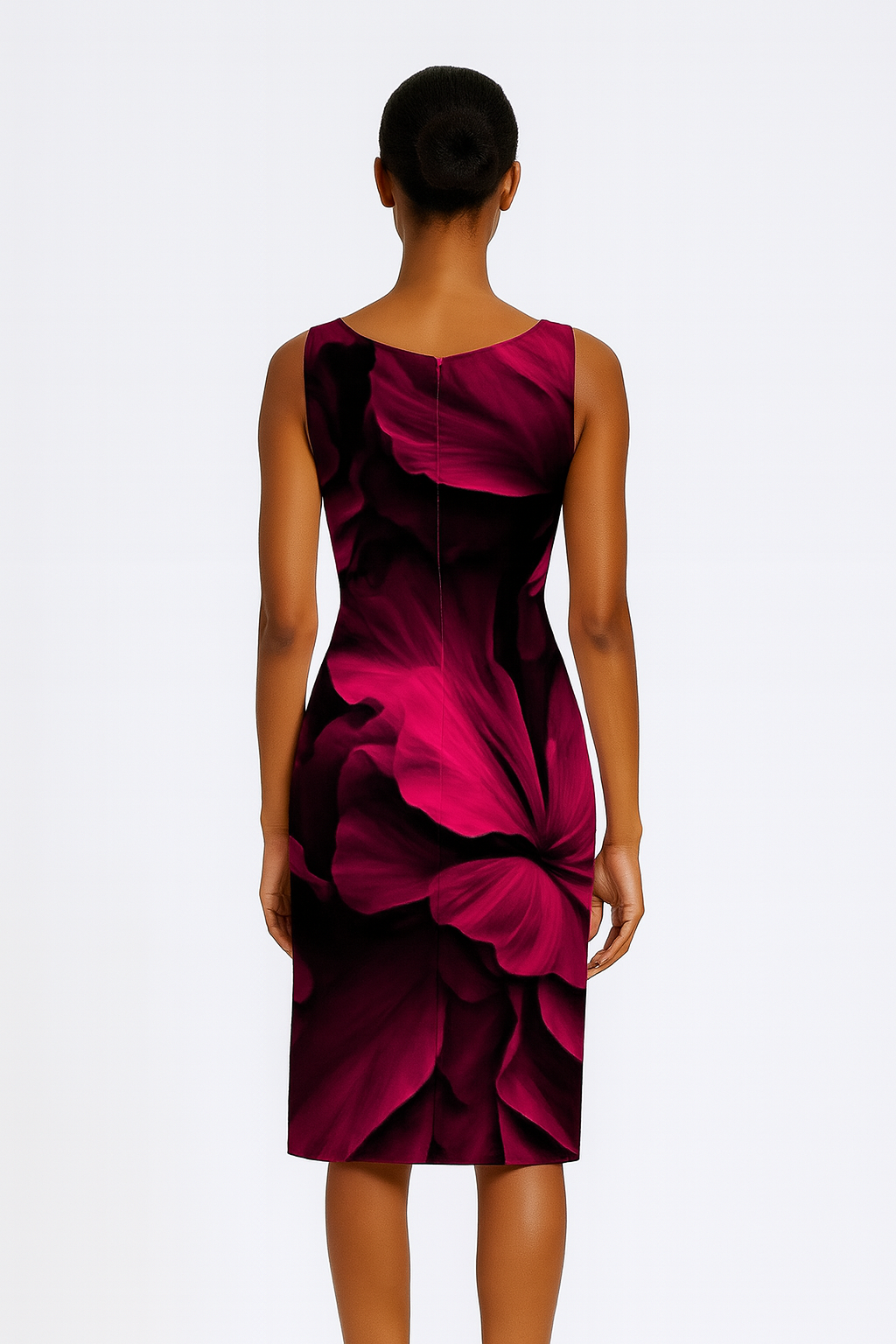 fuchsia floral satin skirt Dress