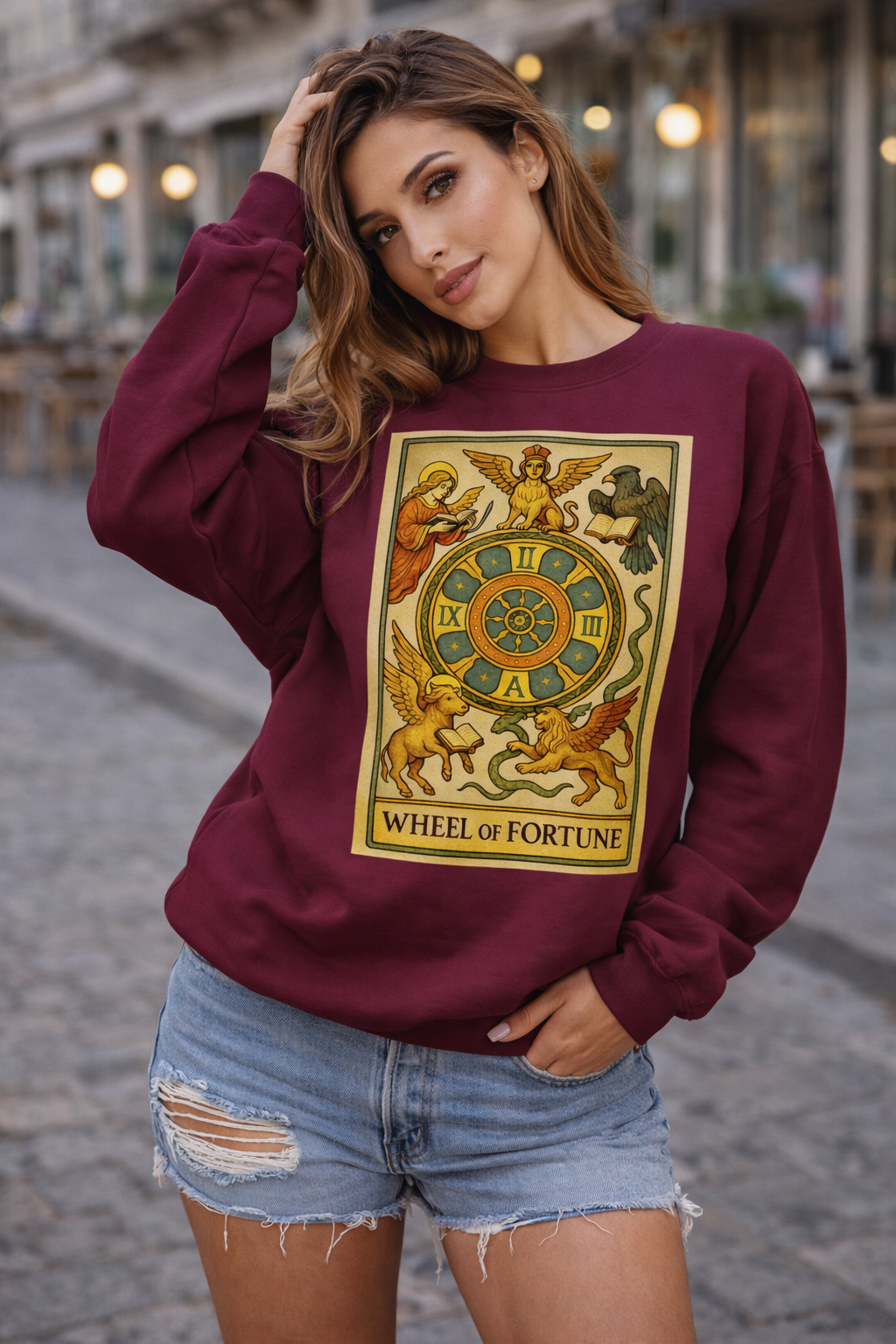Unisex Sweatshirt - Tarot- Wheel of Fortune