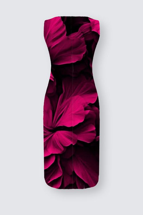 fuchsia floral satin skirt Dress