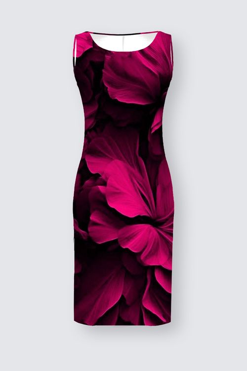 fuchsia floral satin skirt Dress