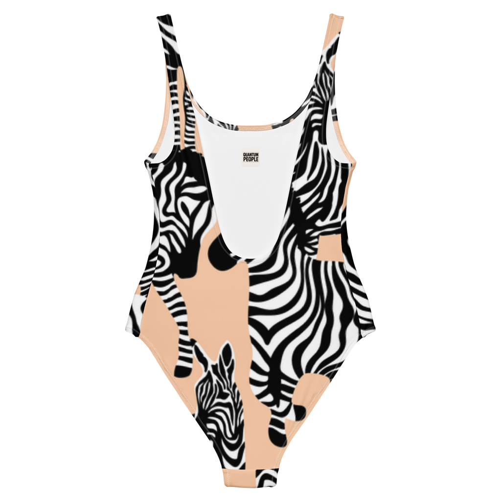 One-Piece Swimsuit - Zebra Print