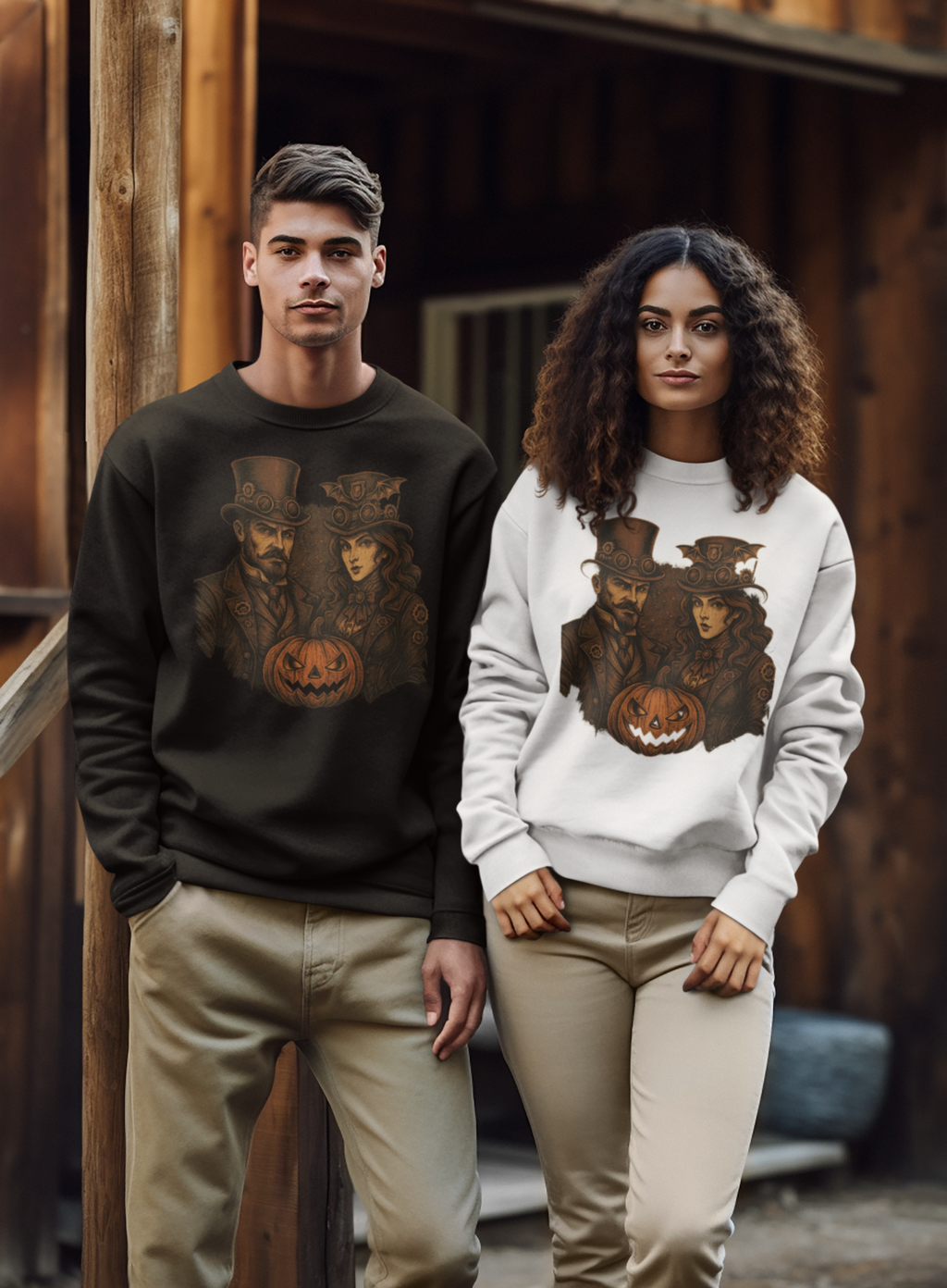 Crew neck sweatshirt - Unisex Steampunk Style
