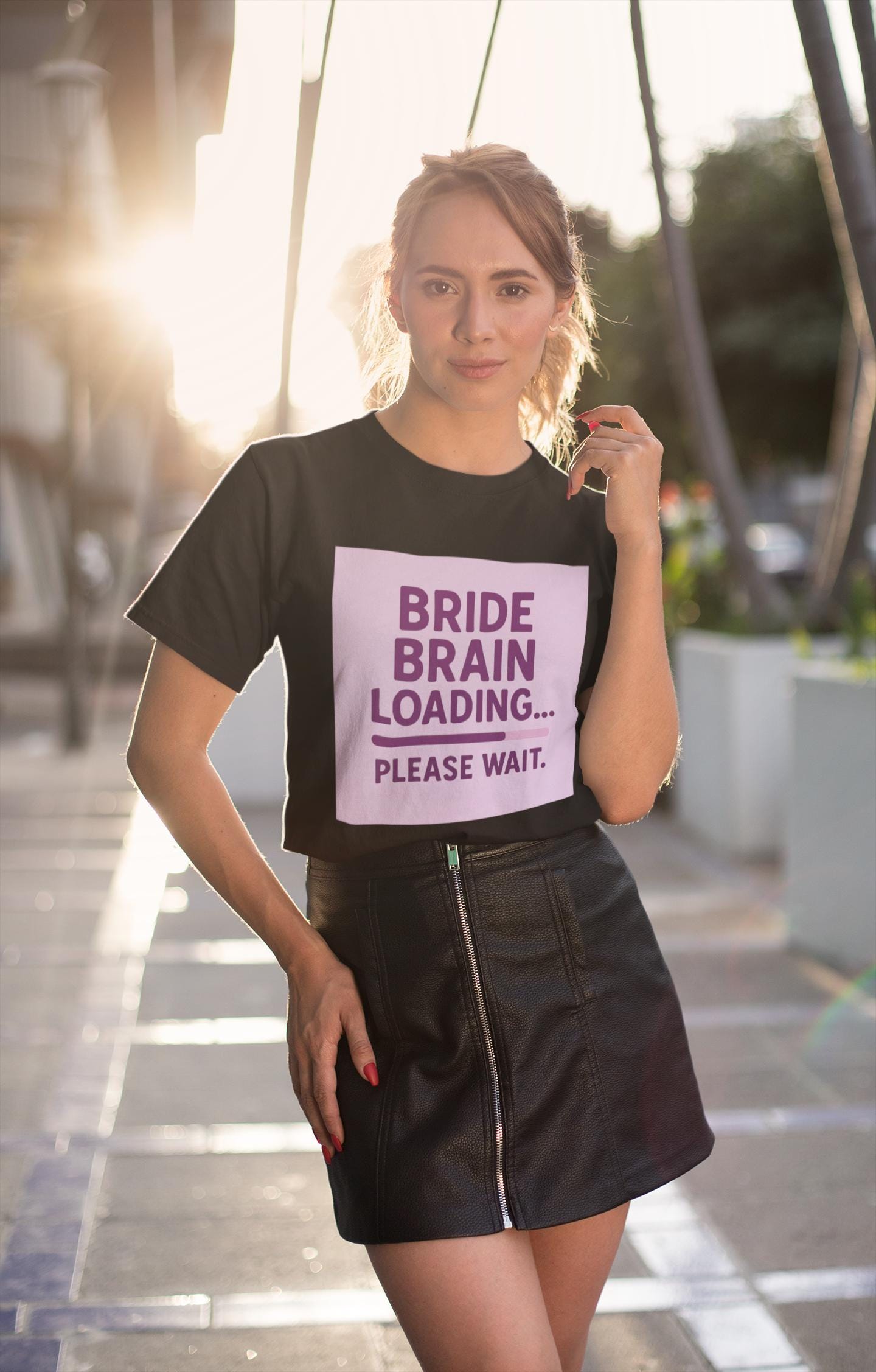 Bride-To-Be Slogan Graphic T-Shirt