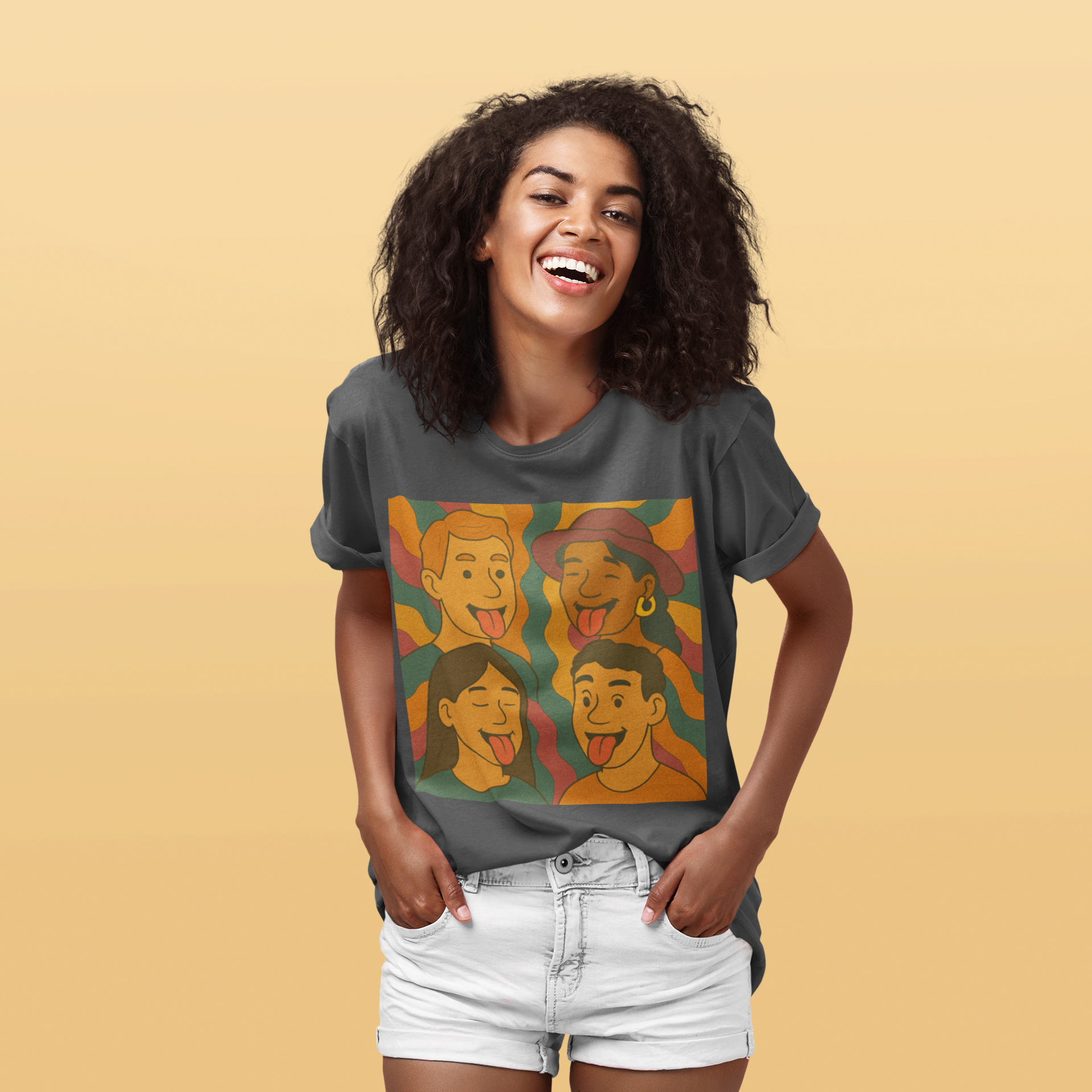 Unisex Graphic T-Shirt - Silly Faces Squad