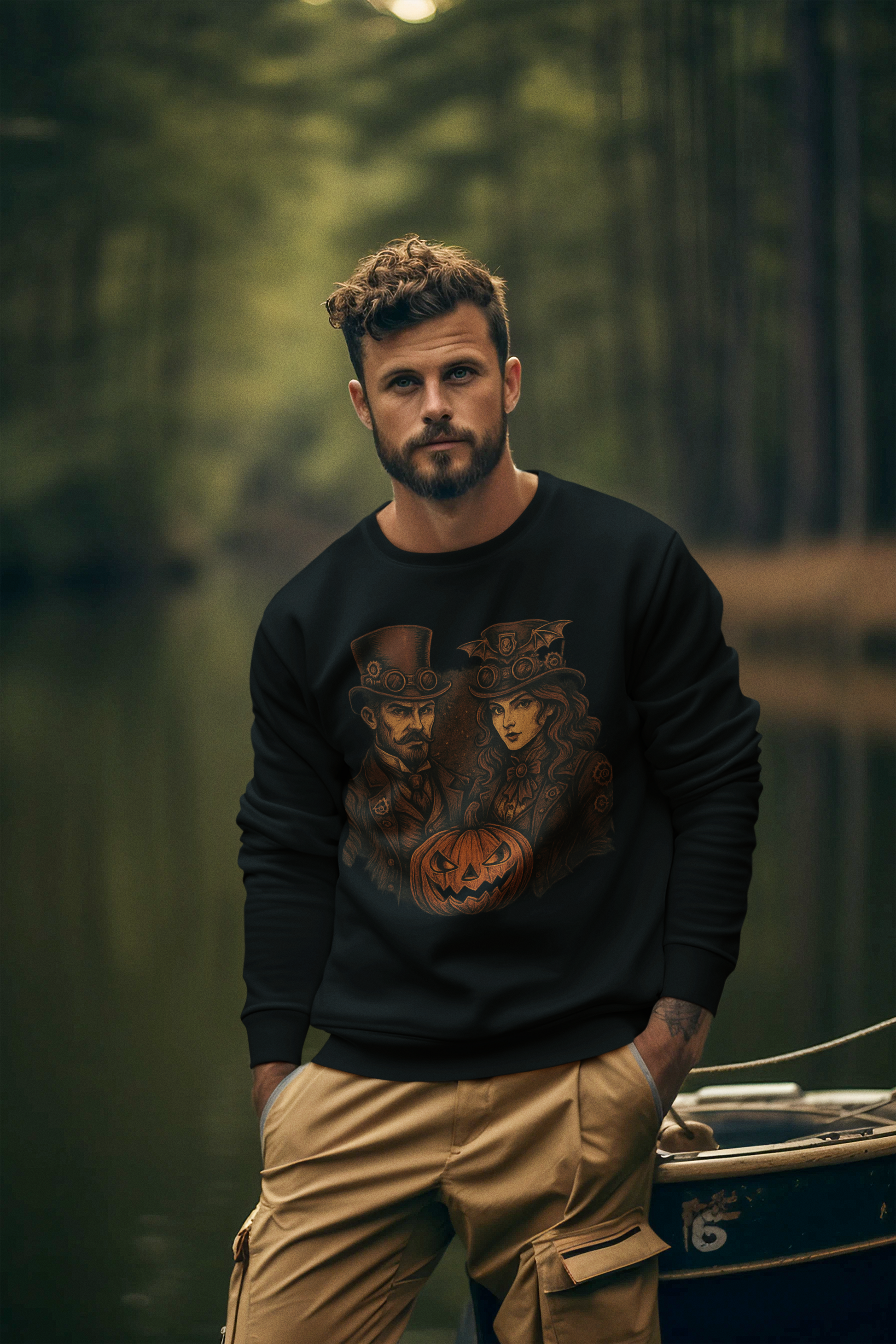 Crew neck sweatshirt - Unisex Steampunk Style