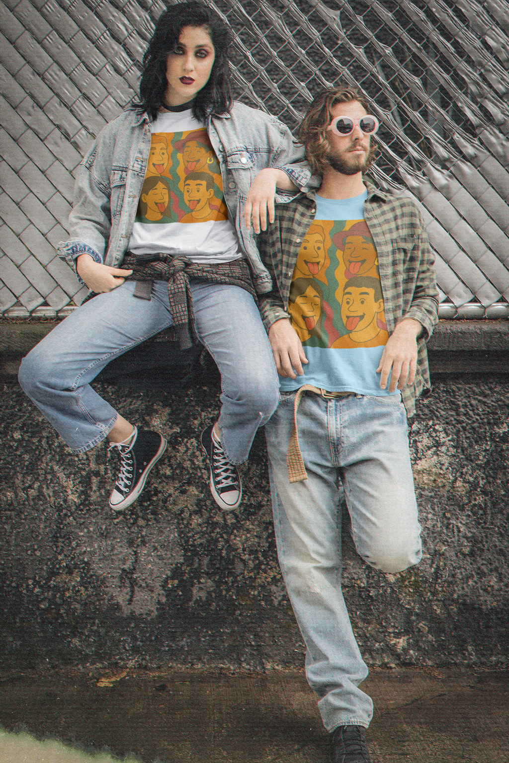 Unisex Graphic T-Shirt - Silly Faces Squad