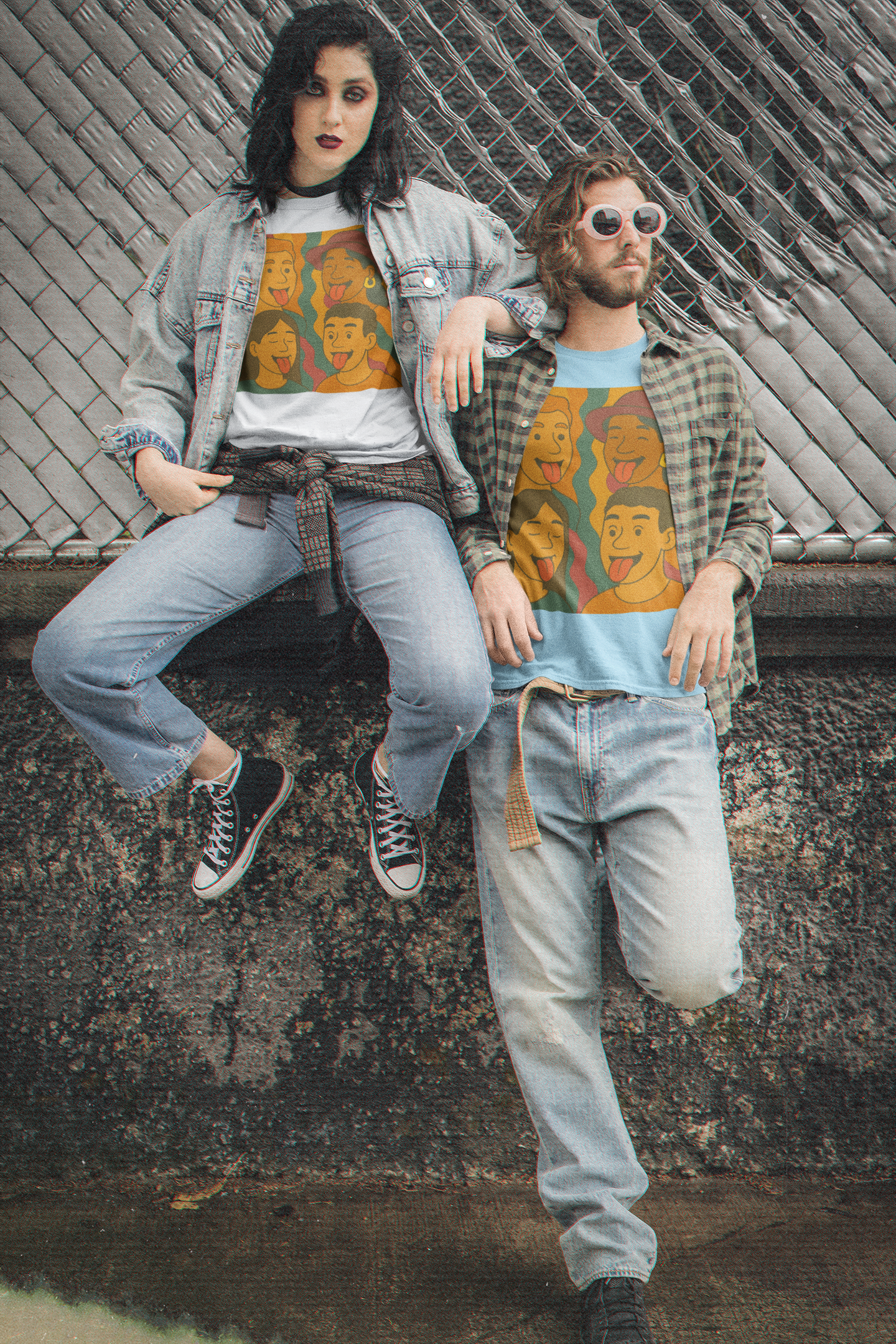 Unisex Graphic T-Shirt - Silly Faces Squad