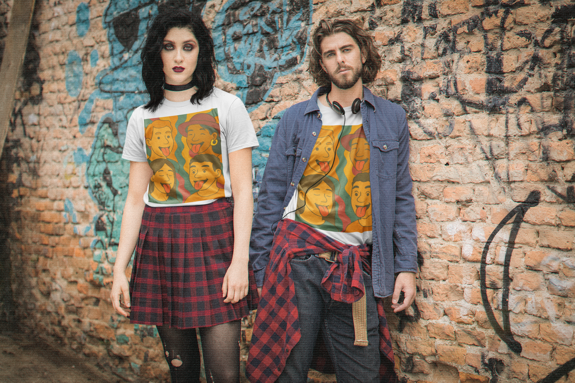 Unisex Graphic T-Shirt - Silly Faces Squad