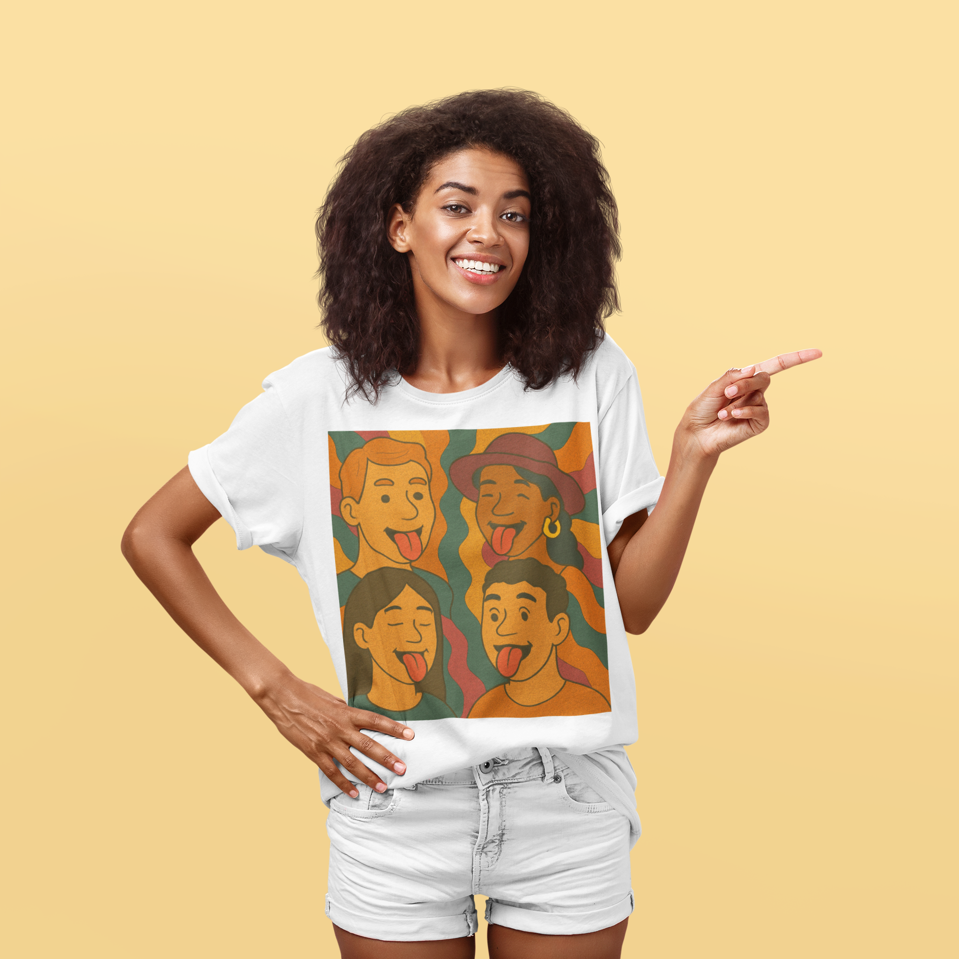 Unisex Graphic T-Shirt - Silly Faces Squad