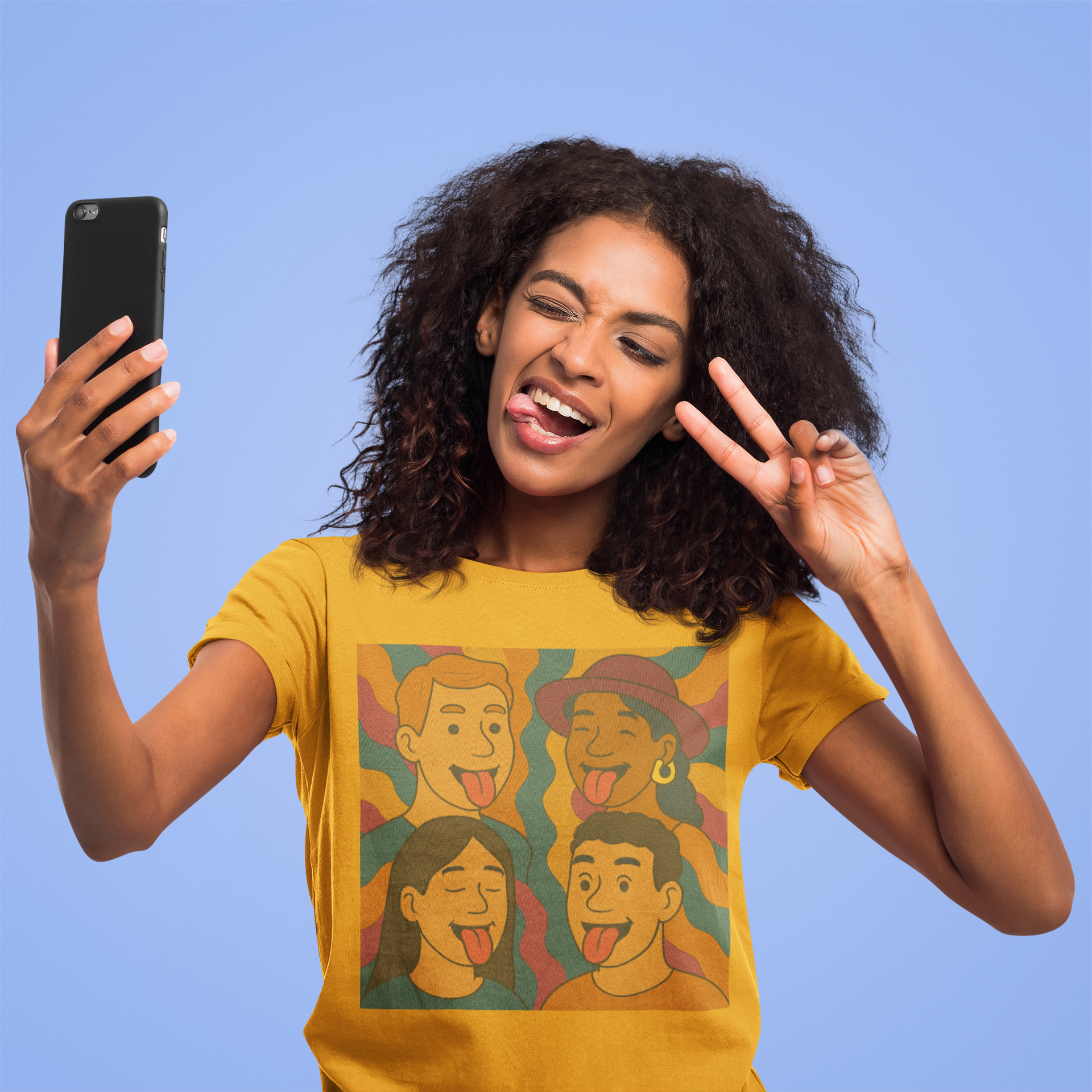 Unisex Graphic T-Shirt - Silly Faces Squad